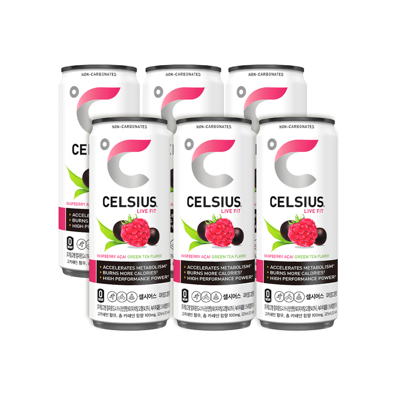 CELSIUS 健態飲品 (覆盆子巴西莓綠茶味) x 6罐